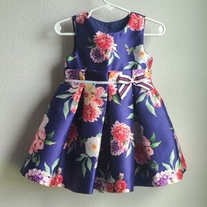 Tahari Baby - Girl's Floral Formal Dress, Sz 18M